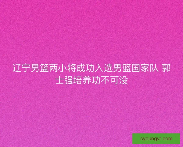辽宁男篮两小将成功入选男篮国家队 郭士强培养功不可没 辽宁男篮两小将成功入选男篮国家队 郭士强培养功不可没